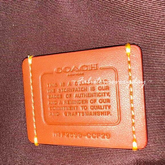 Coach Mini Rowan Crossbody Bag In Suede/Vintage Brown CCF29 NWT - Picture 7 of 9